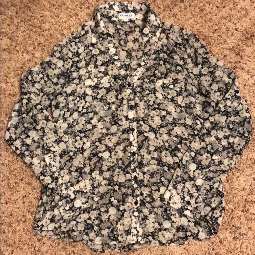 Express Small Floral Blouse